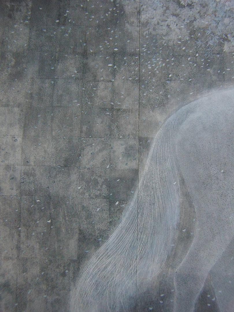 西田俊英、【きさらぎの月】、希少な額装用画集より、新品額装付、