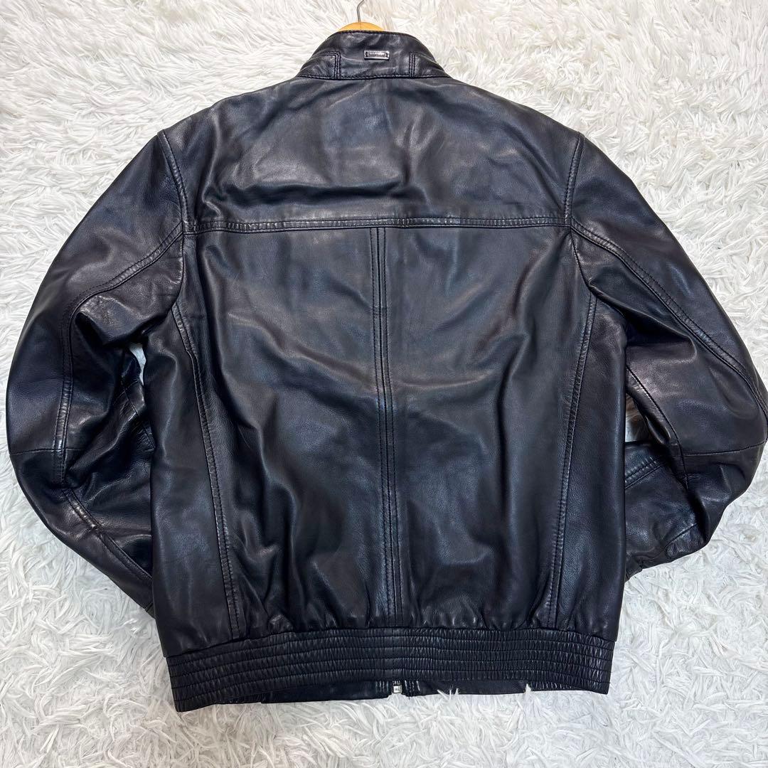 トミーフィルフィガー ラムレザージャケット ジップ トミーフィル