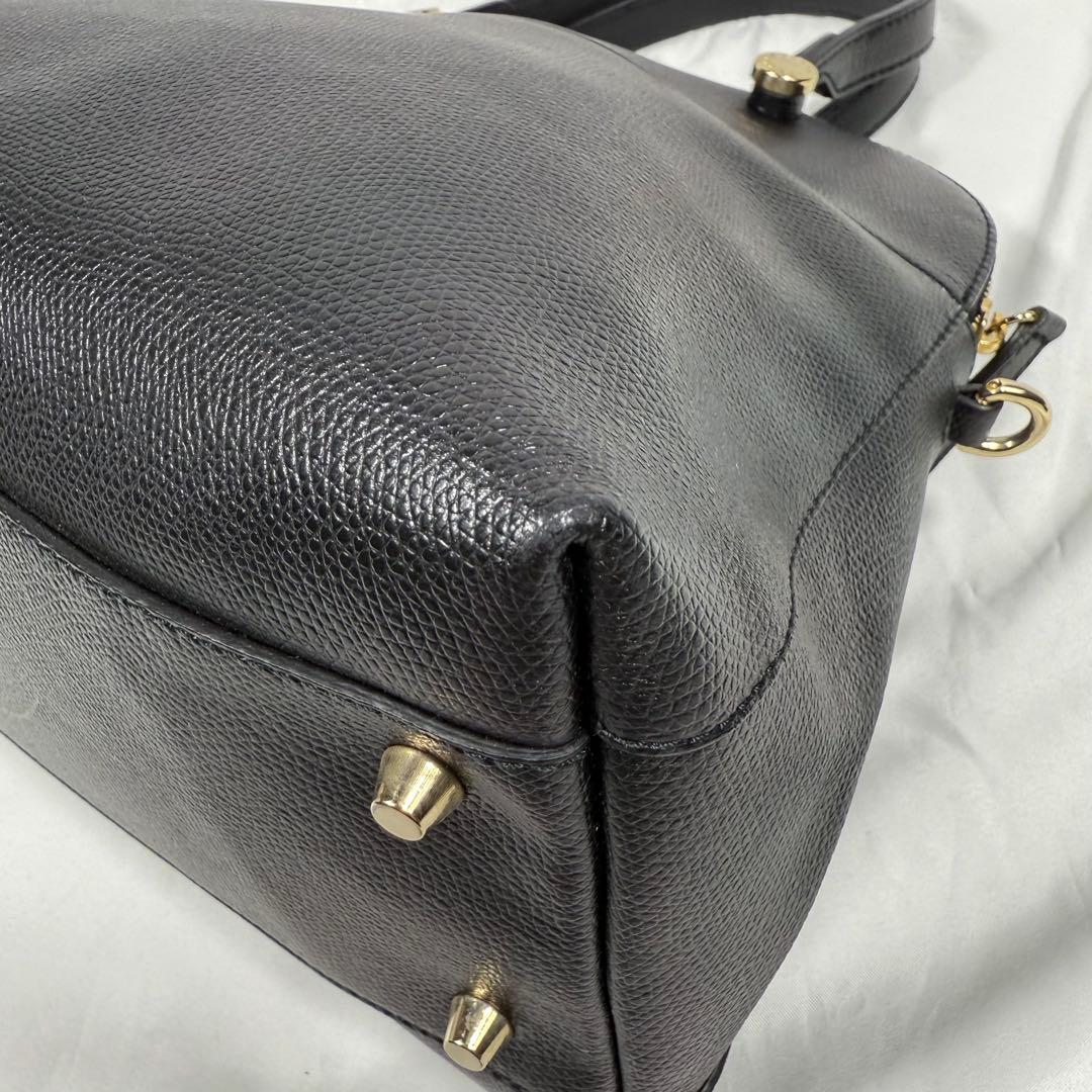 【極美品】FURLA パイパー M 2way ハンドバッグ ショルダーバッグ 黒