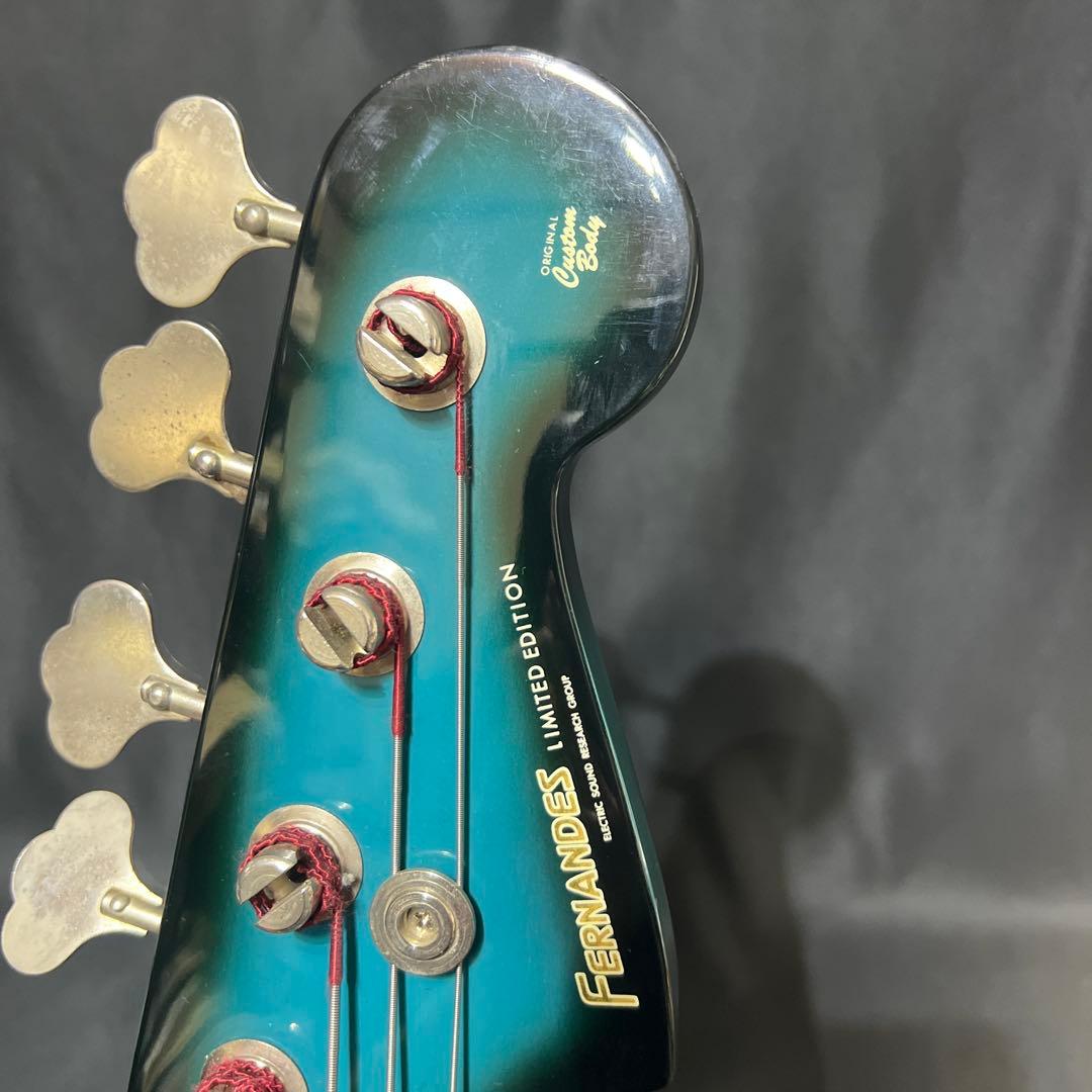 Fernandes 製オリジナル ギター4弦 グラデーションブルー#498