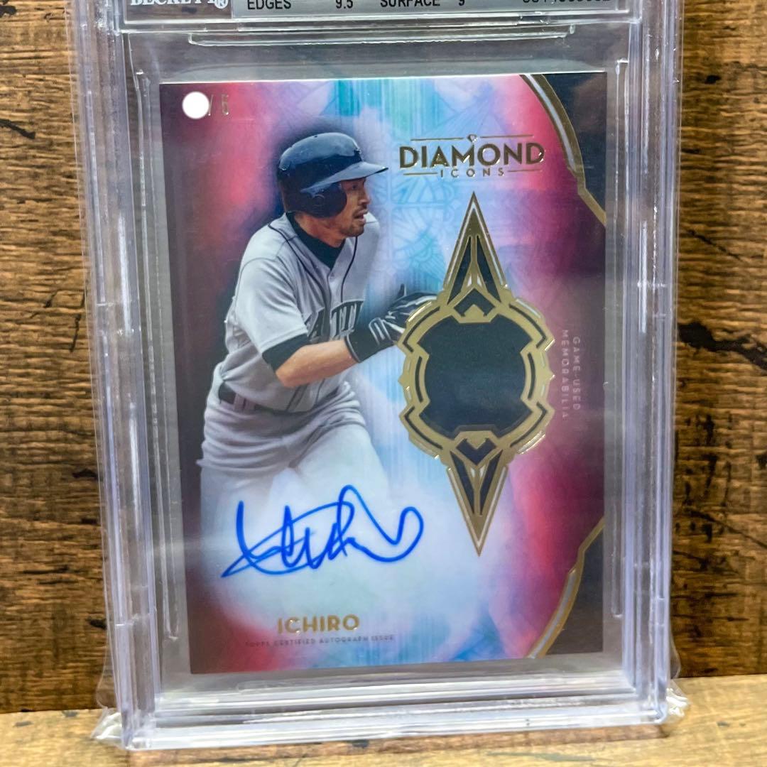 鑑定済 イチロー 世界5枚限定！直筆サインジャージカード ベケット9