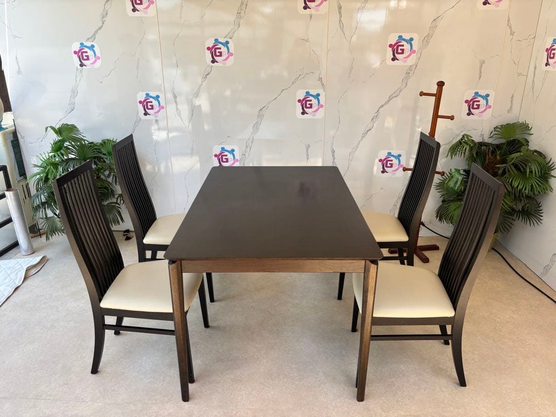 IDC大塚 ダイニングテーブルセット（6人掛け）DM-G F014 1350