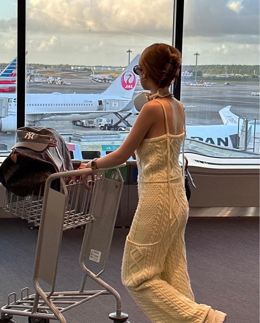 【THE TOÉ】LA ROCHELLE KNIT PANTS ivory