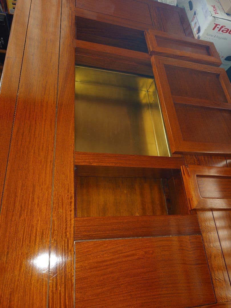 【ウラン④】囲炉裏 ダイニングテーブル 収納付きテーブル