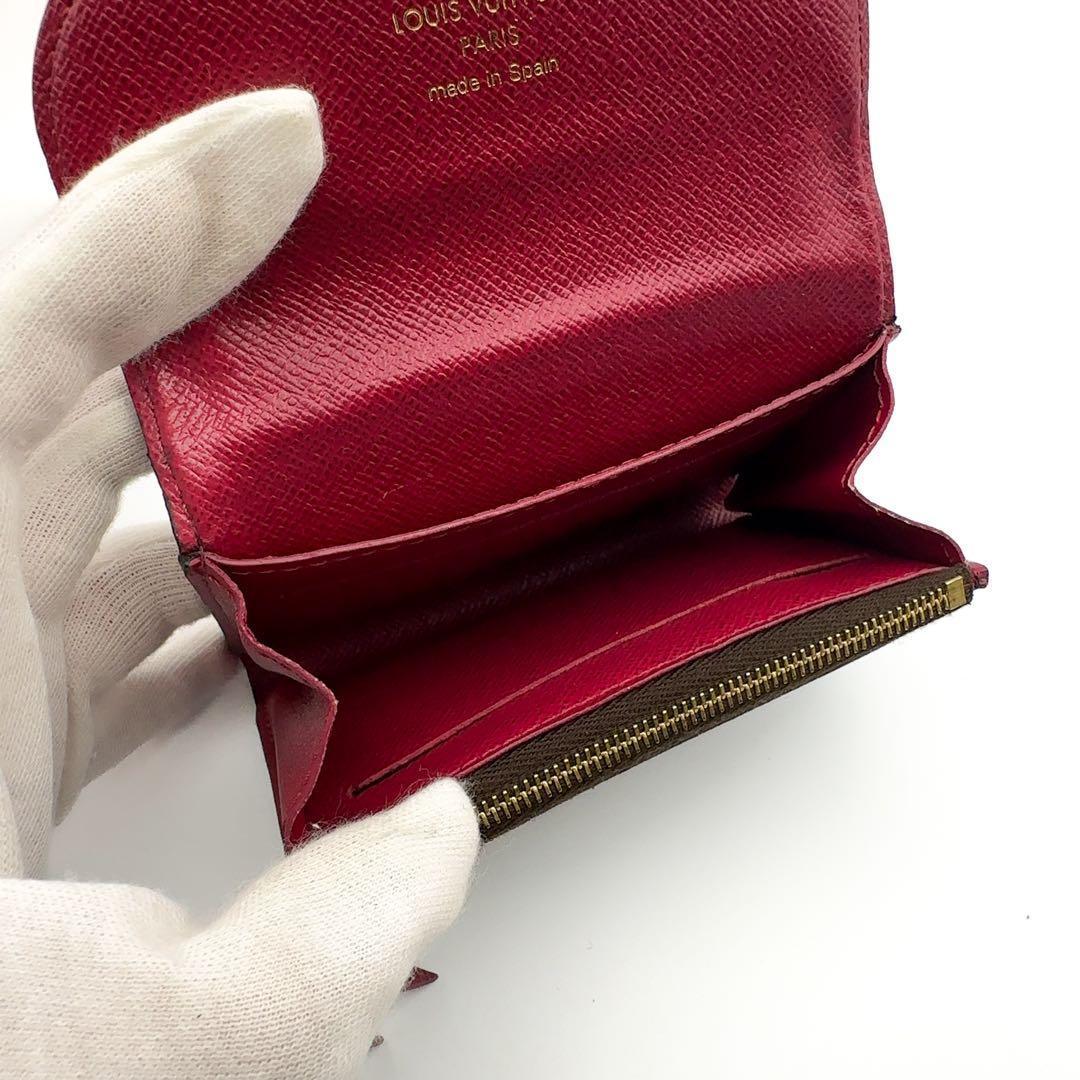 なおみルイヴィトン モノグラム ロザリ フューシャ 折り財布 小銭入れ