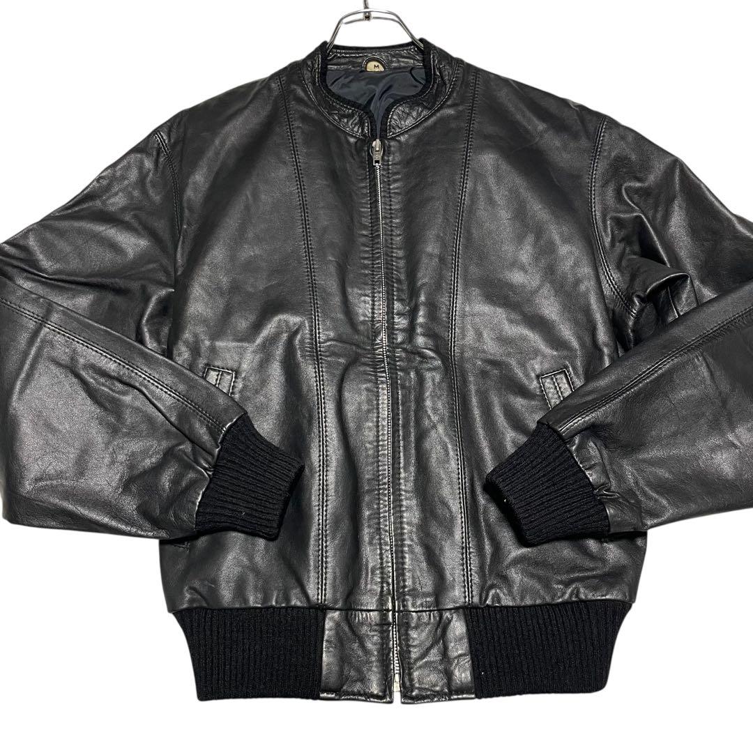 日本製 ハロルズギア 馬革 シングルライダースジャケット M 黒