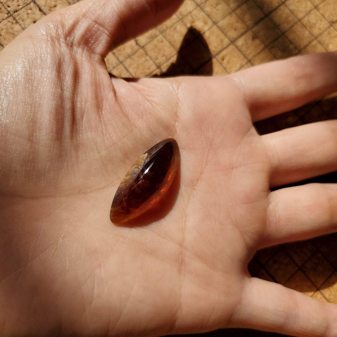 希少 ロシア産 ブラウンクォーツ ルース 磨き カボション 鉱物標本