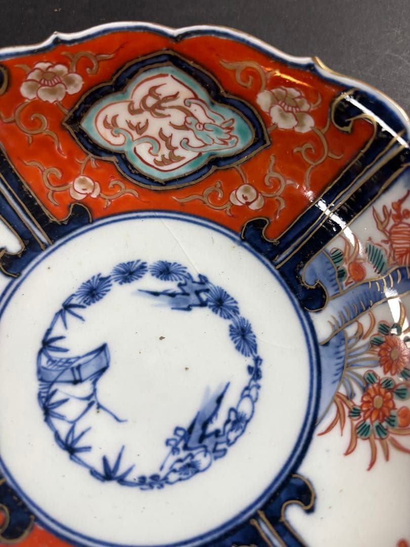 136 古伊万里　錦伊万里　皿　なます　九谷　大聖寺