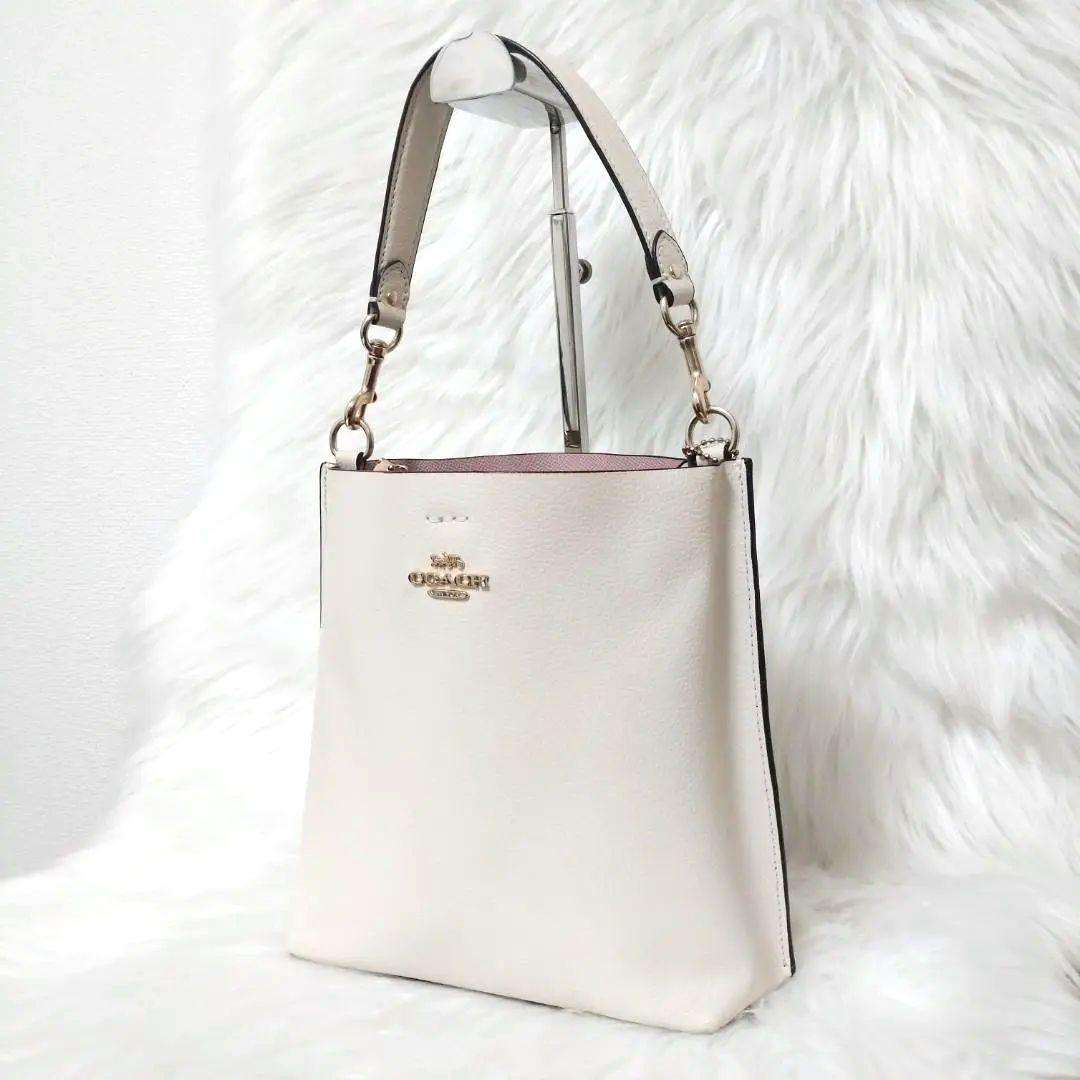 極美品✨COACH コーチ モリー バケットバッグ ハンドバッグ 白