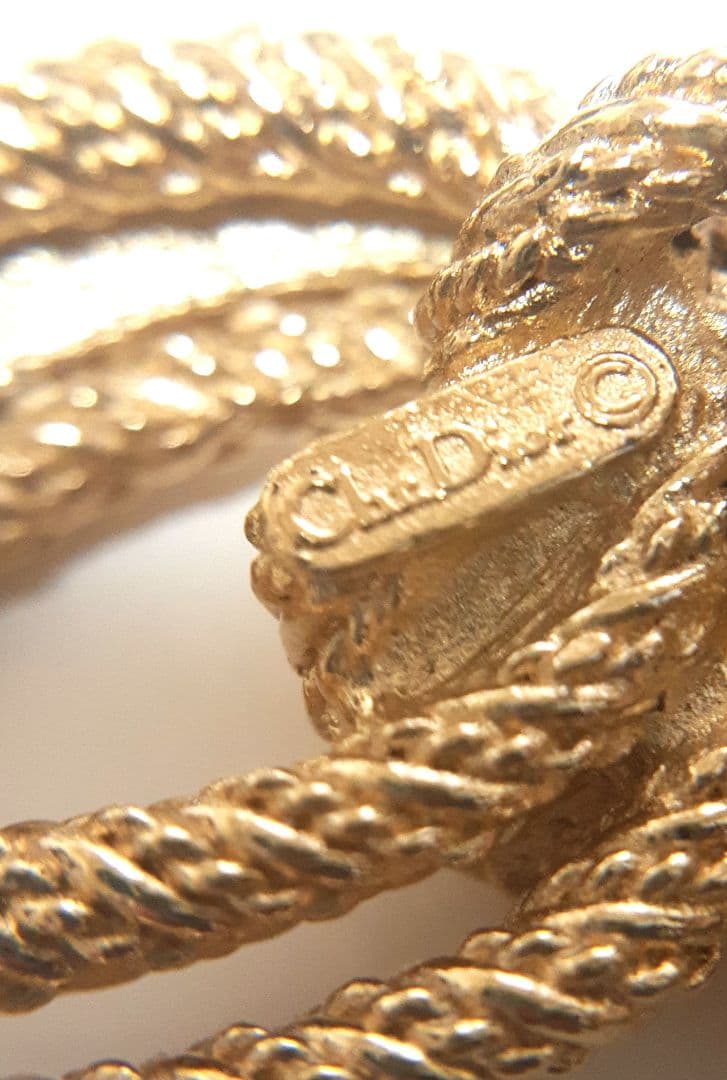 ディオール Christian Dior ブローチ(ゴールド/ラインストーン