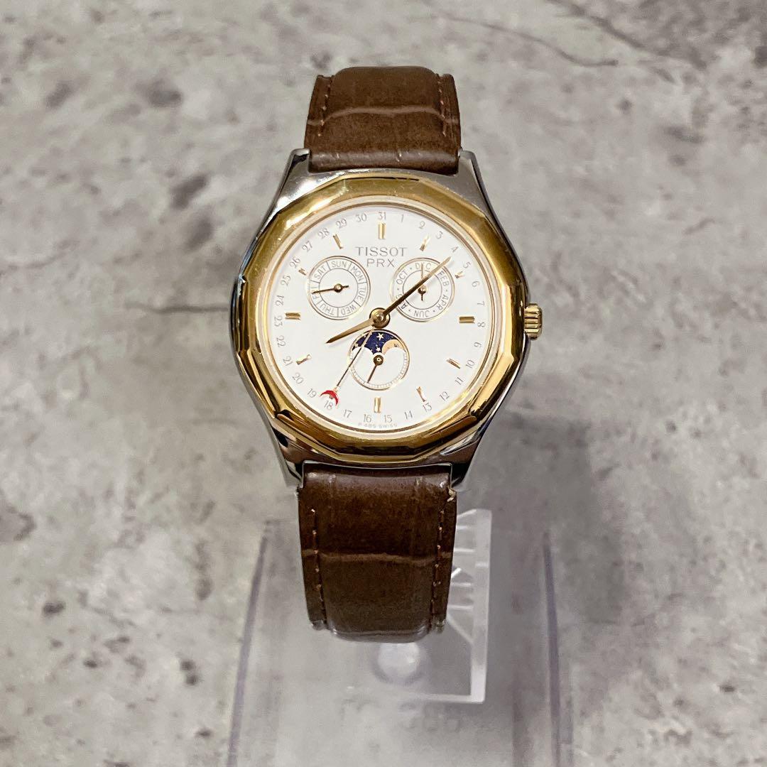 美品 TISSOT PRX ティソ ムーンフェイズ トリプルカレンダー 腕時計