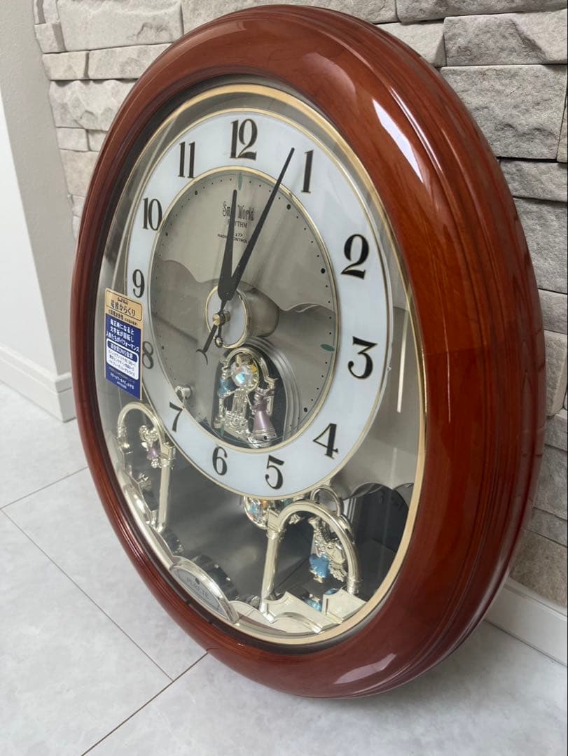 ✦希少✦RHYTHM　からくり時計　掛時計 　スモールワールド　4MY623RB