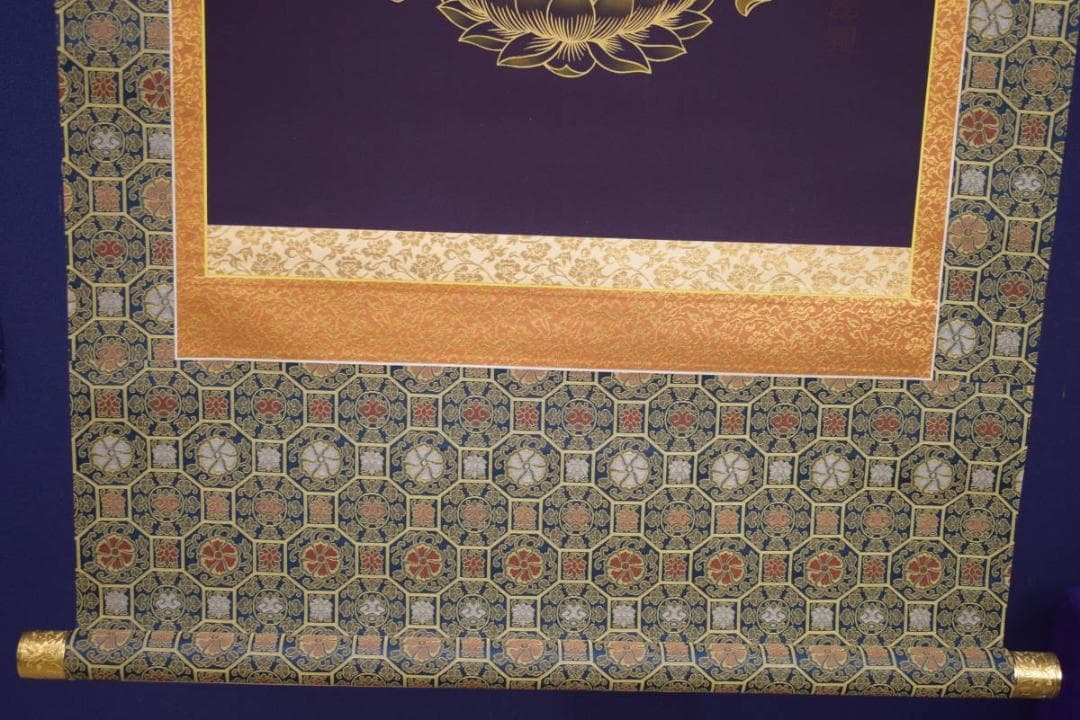 竹内宗華/観音画賛/紺紙/桐共箱付/布袋屋掛軸HI-718 - メルカリ