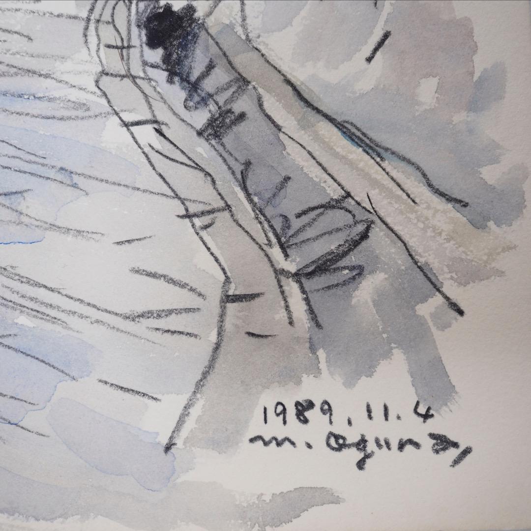 【水彩画】小倉　基弘　長崎32景『活水学院へ続くオランダ坂Ⅱ』No.017