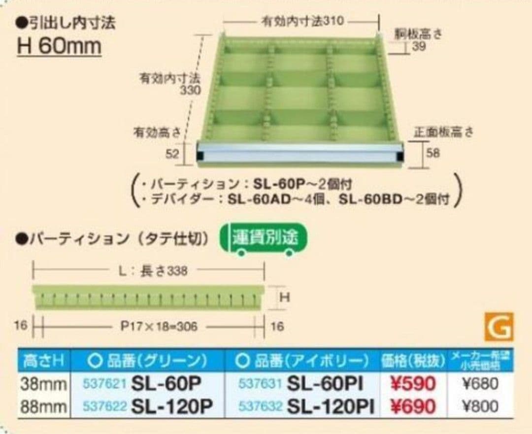 サカエ Sサカエスモールキャビネット7段ケース