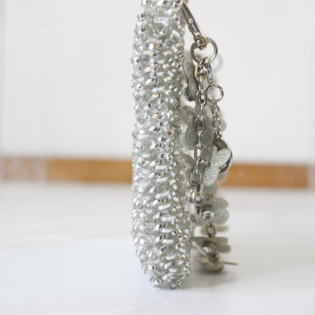 ANTEPRIMA チェーンハンドバッグ ワイヤーバッグ シルバー フラワー