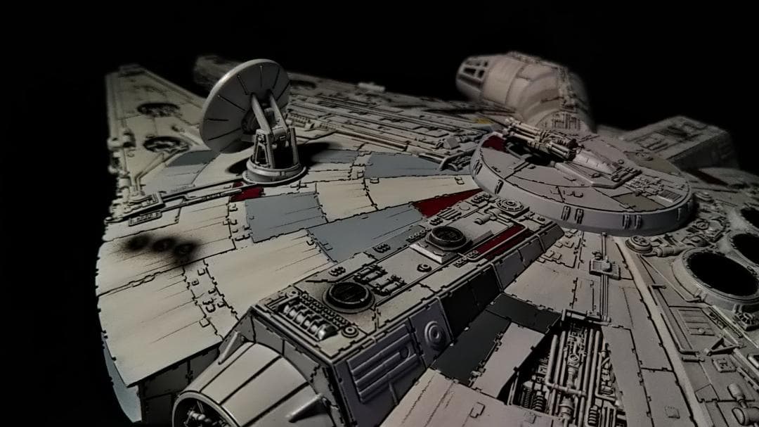 フル電飾改修 ミレニアムファルコン 1/144 塗装 完成品 12V 模型