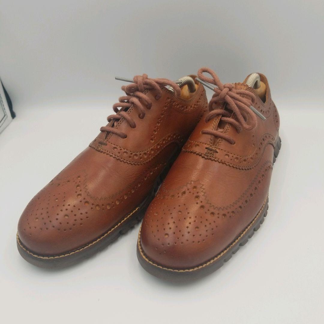 コールハーン　ゼログランド　ウィングチップ　メダリオン　レザー　26cm