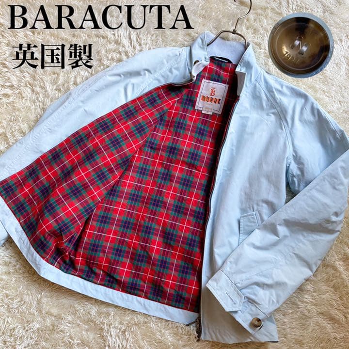 美品 希少 バラクータ スウィングトップ ブルゾン チェック柄 L相当