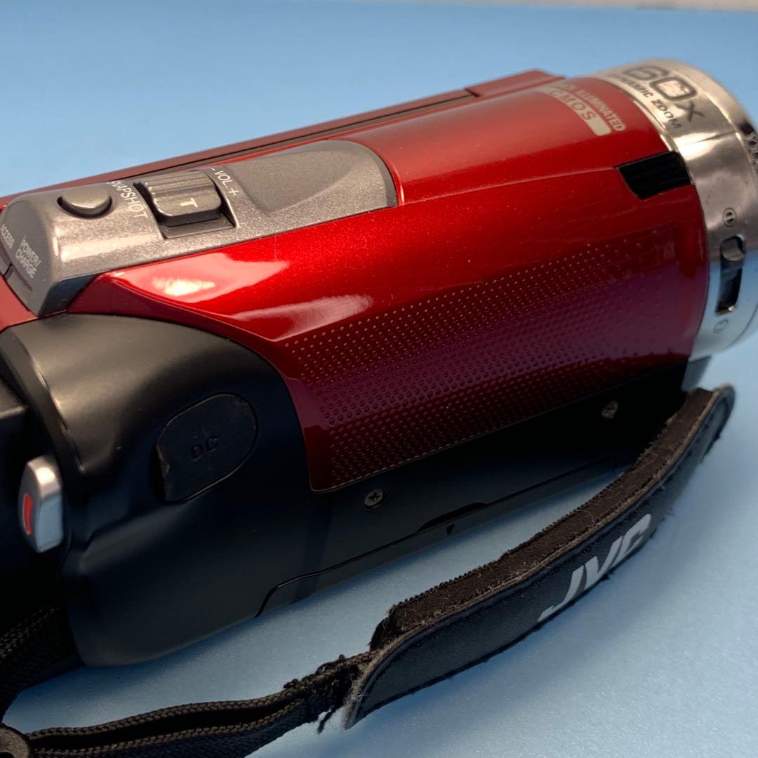 良品 JVC GZ-HM155 ビデオカメラ ワインレッド SDカード×2