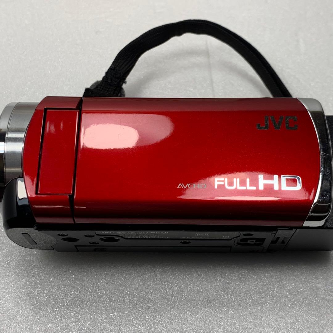 良品 JVC GZ-HM155 ビデオカメラ ワインレッド SDカード×2