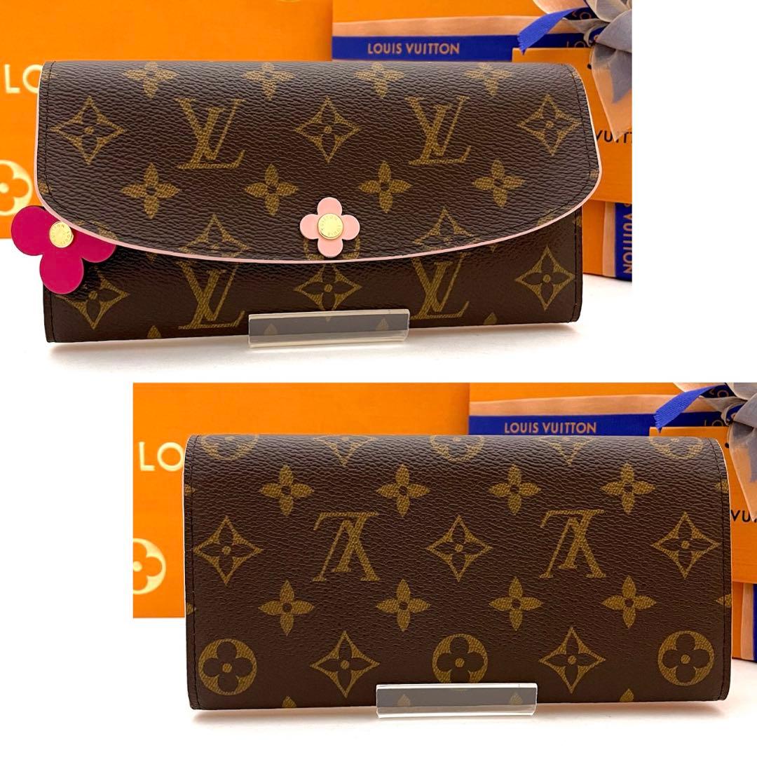 鑑定済✨ルイヴィトン✨モノグラム ポルトフォイユ エミリー フラワー