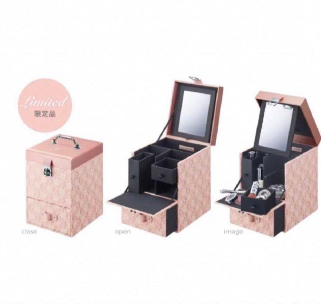 JILLSTUART ジルスチュアート　メイクアップボックス　ピンクレースリボン