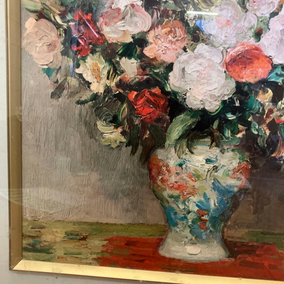 ヴィンテージ ダイフ Marcel Dyf 花瓶の花 複製画 油絵 絵画 華