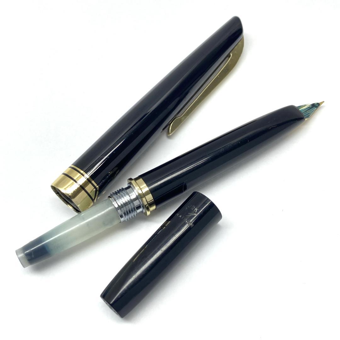 ビンテージ PLATINUM 22K プラチナ万年筆 中字 黒 - メルカリ