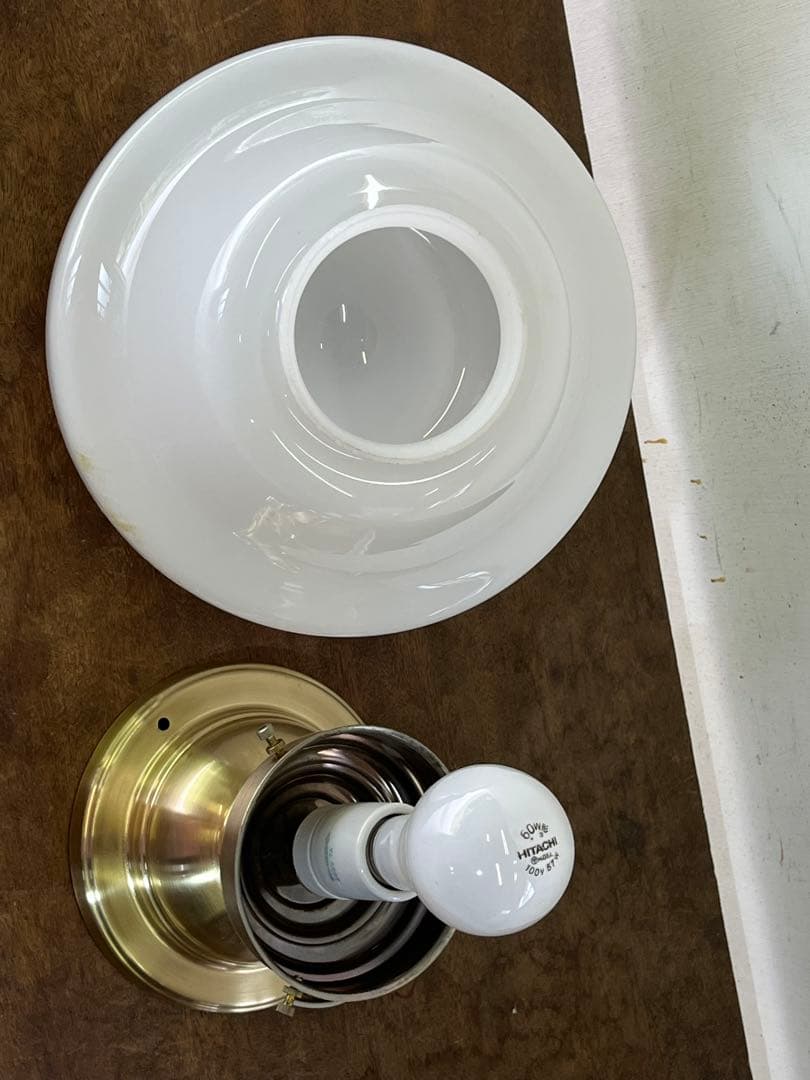 次*丸様 「デッドストック」ガラスシェードの照明器具 レトロ天井照明