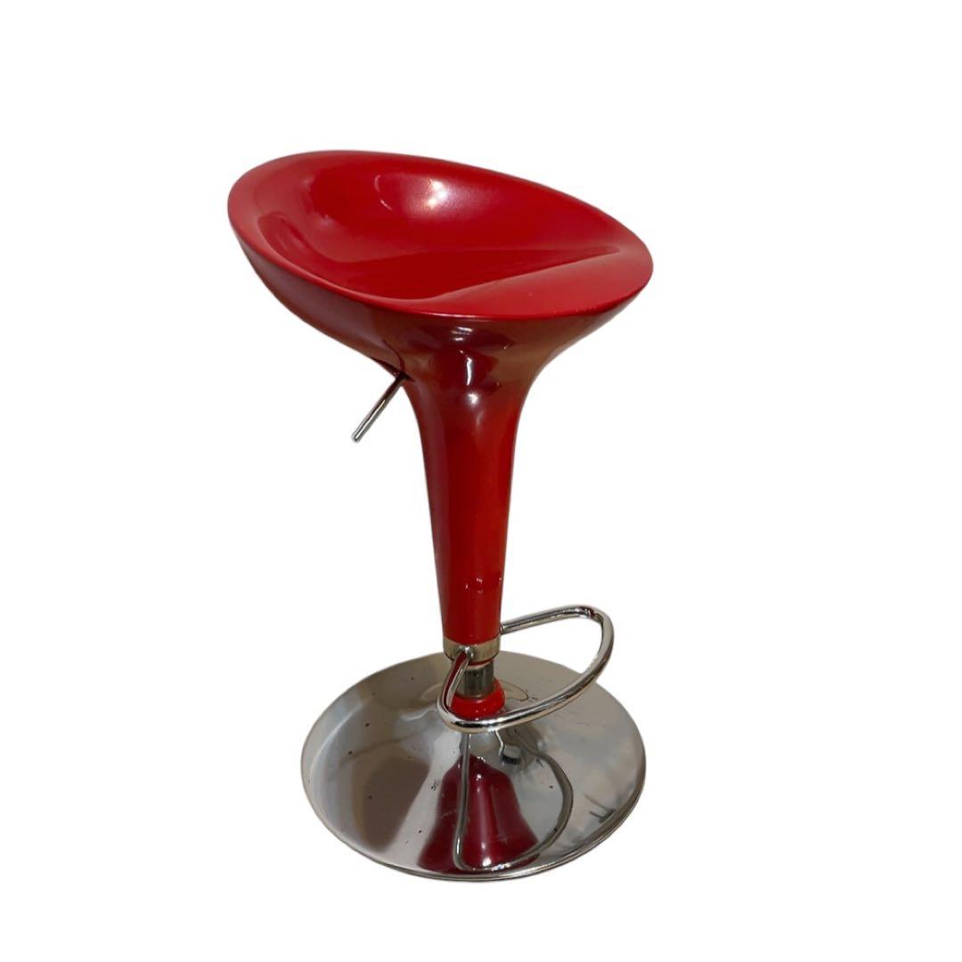 バーチェア　バースツール　カウンターチェア　レッド　レトロ　アンティーク