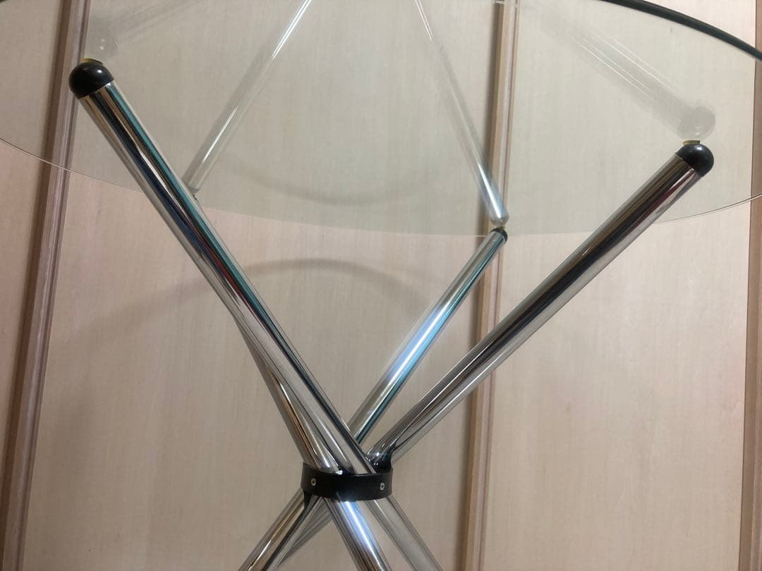 円形ダイニングテーブル 強化ガラス