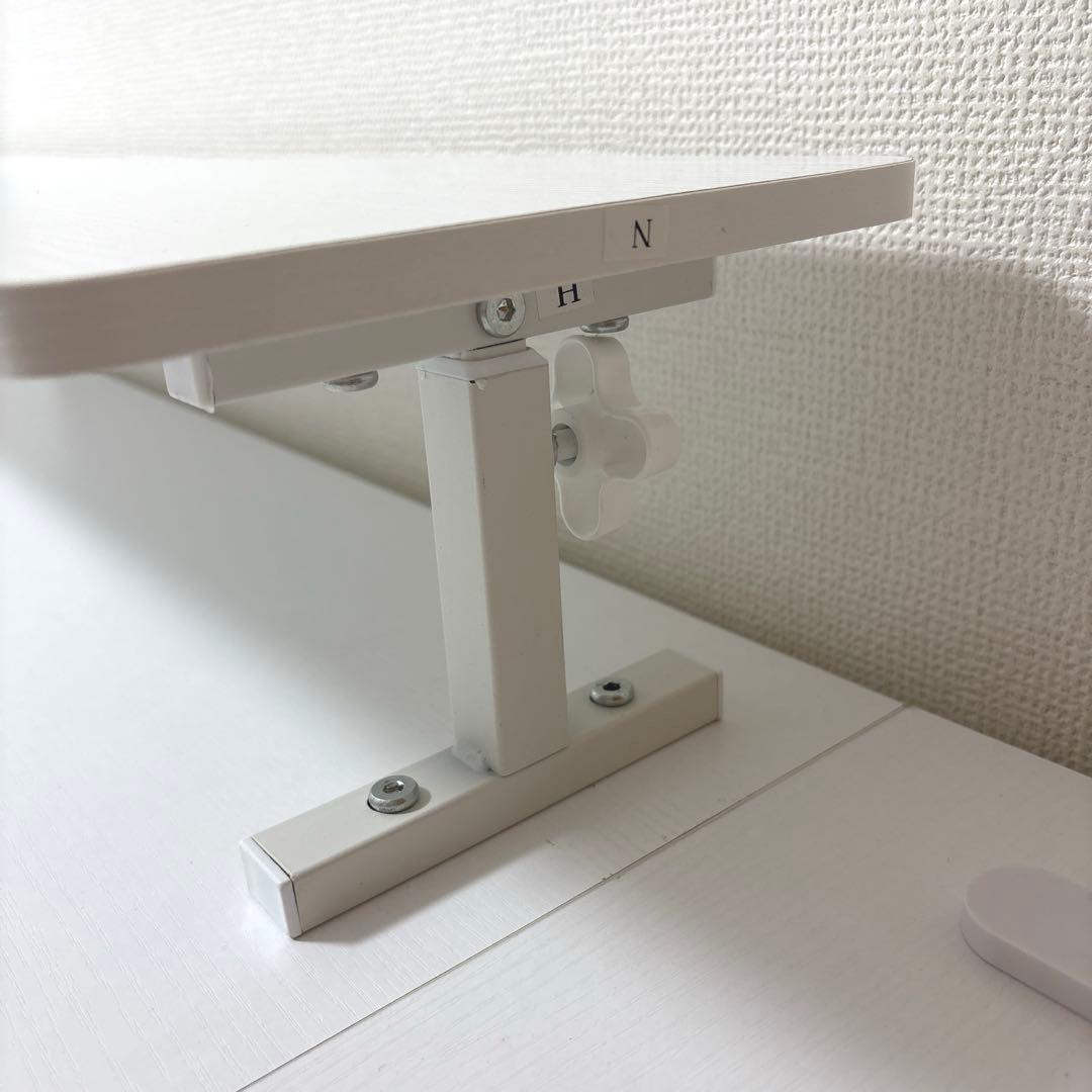 L字デスク ゲーミングデスク 棚 ポケット フック モニター台 白 dowinx