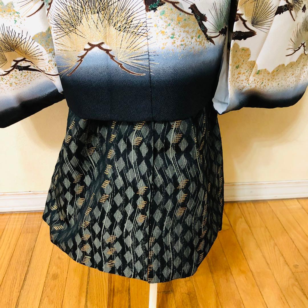 七五三男の子⭐︎5歳　のしめ　鷹　兜　暈し染め　⭐︎金彩⭐︎刺繍⭐︎完全フルセット銘品