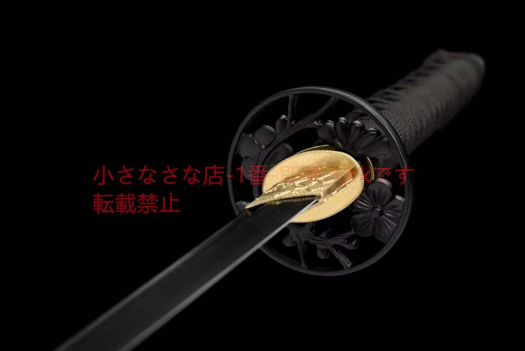 20寸髪黒模様鋼武士刀【梅】 武具　刀装具　日本刀　模造刀 居合刀 肋差