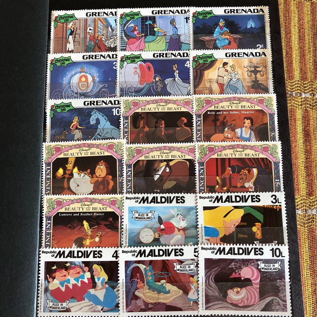 大コレクション！ディズニー切手183種！様々な物語シリーズ！ストック