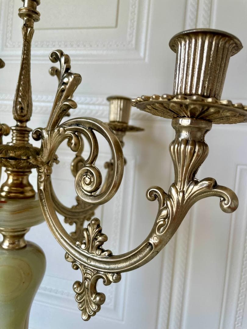 レア】オニキスキャンドルホルダー 4灯 /ヴィンテージ レア】オニキス