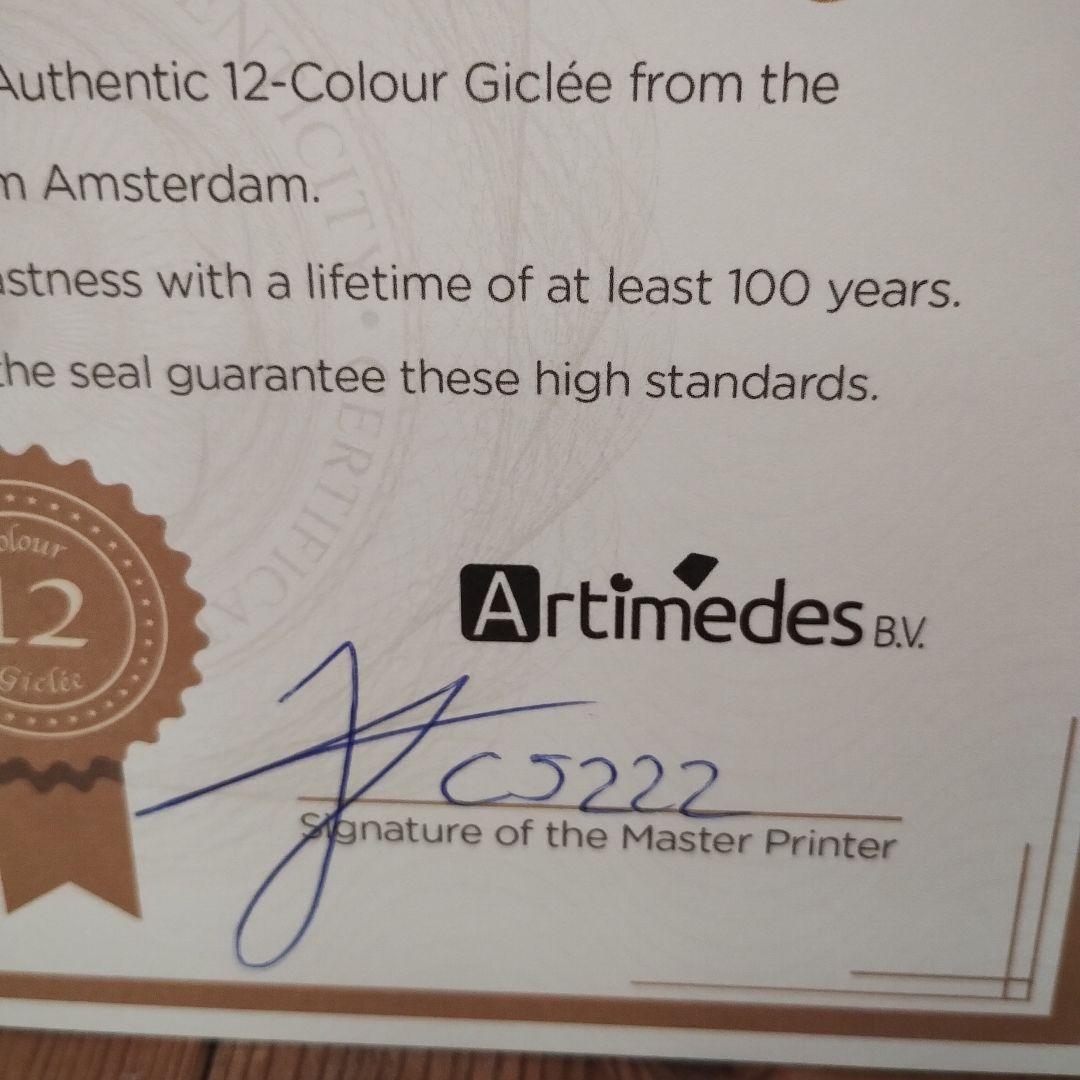 Sサイズ　イーブイ　ジクレー　ゴッホピカチュウ展 30cm×40cm