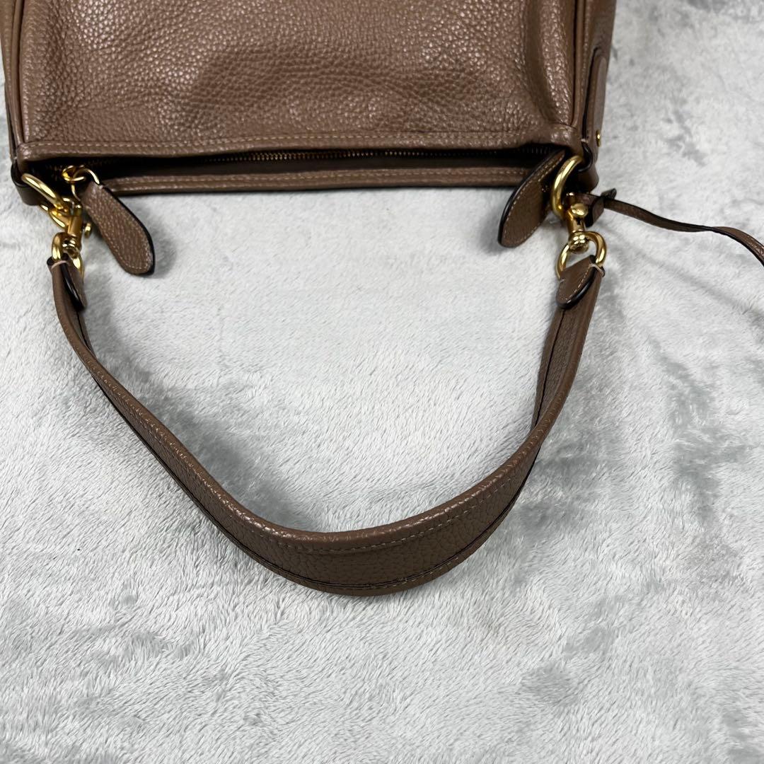 美品 Coach コーチ 2way ショルダーバッグ グレージュ 斜め掛け◎