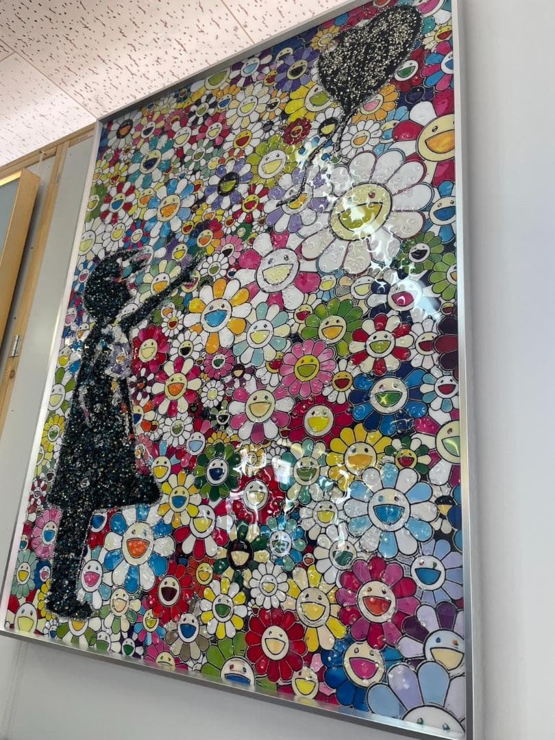 水晶絵 アートパネル バンクシー 風船と少女 壁掛け パネル アート 絵 絵画