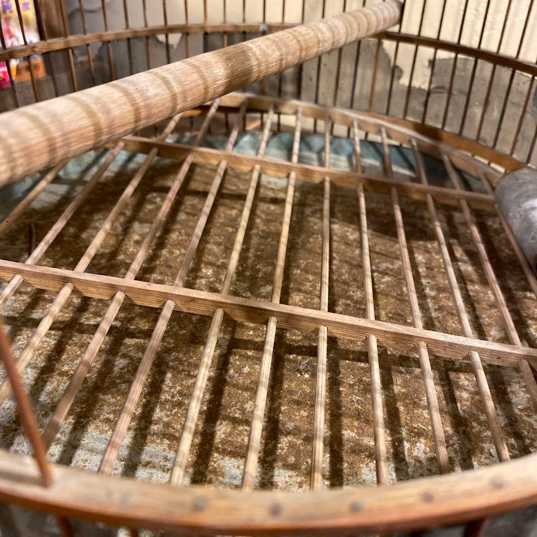 レトロ 鳥籠 竹と鉄製 ヴィンテージ - メルカリ