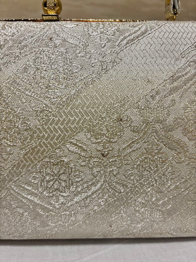 和装用草履バッグセット　シルバー系　正倉院模様　金銀　エレガント　新品　少々訳有