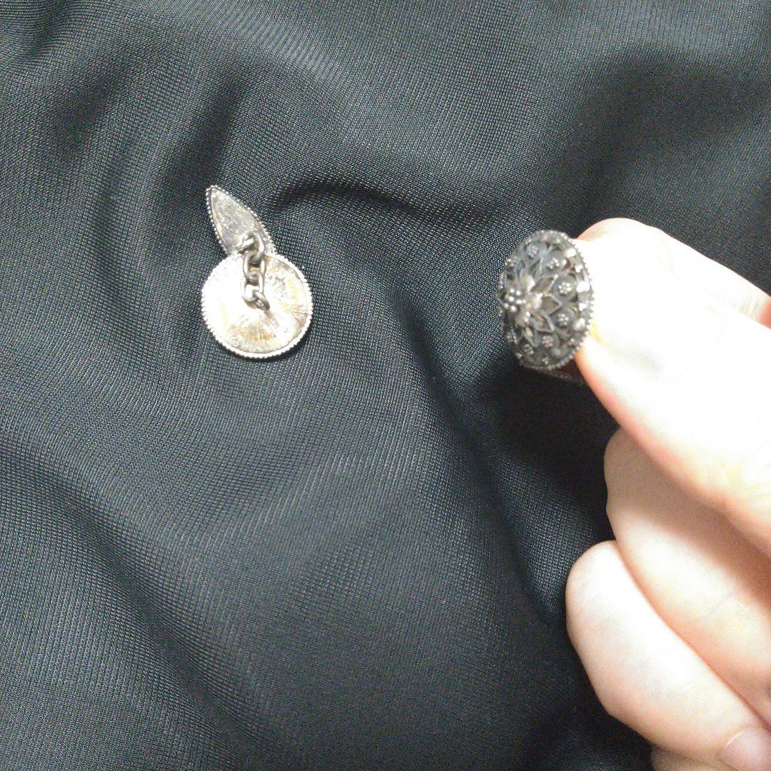 ヴィンテージ シルバー HSN 800 バリ インドネシア カフスボタン レア