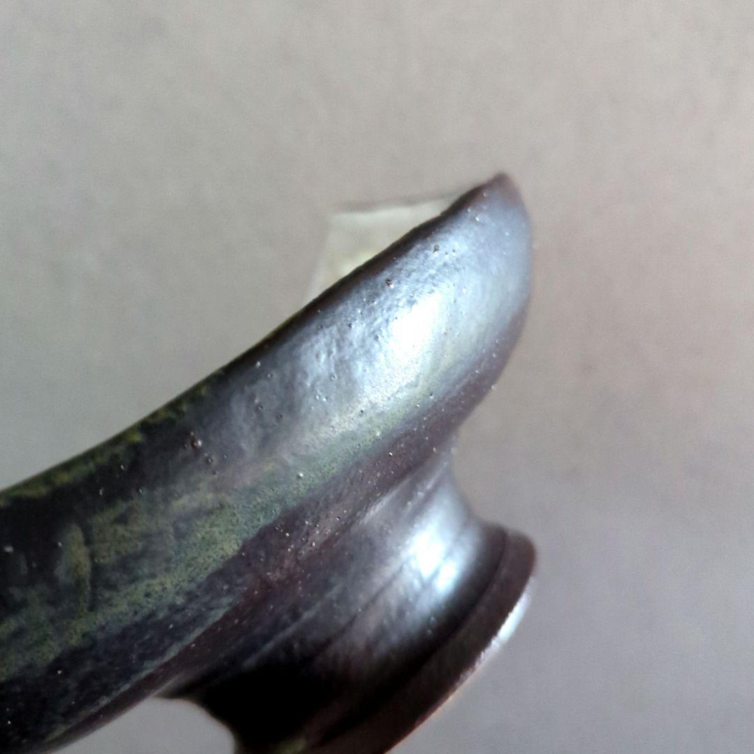 陶芸 作家もの 益子焼 島田恭子作 桜花弁型 菓子器 高台皿 コンポート