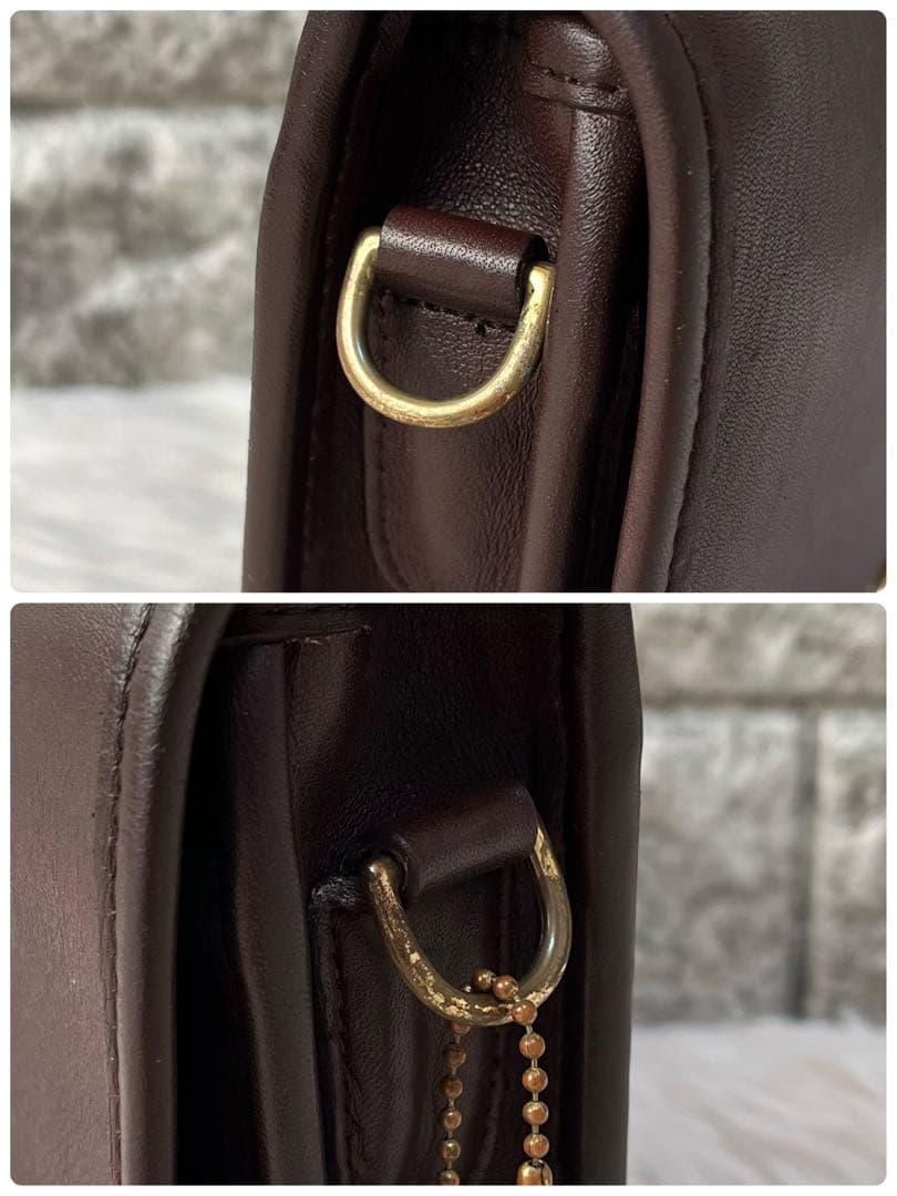 【美品】オールドコーチ　9755 USA製 グラブタンレザー　ショルダーバッグ