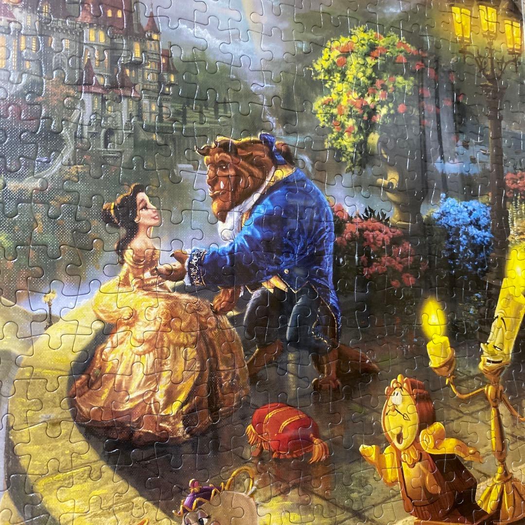 ☆3900円クーポン付き+1000P新品フレーム付き☆パズル 美女と野獣 完成