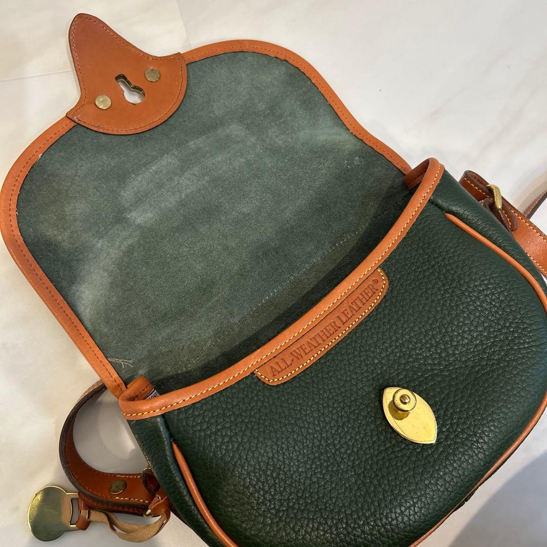 DOONEY&BOURKE USA製 レザーショルダーバッグ グリーン 美品