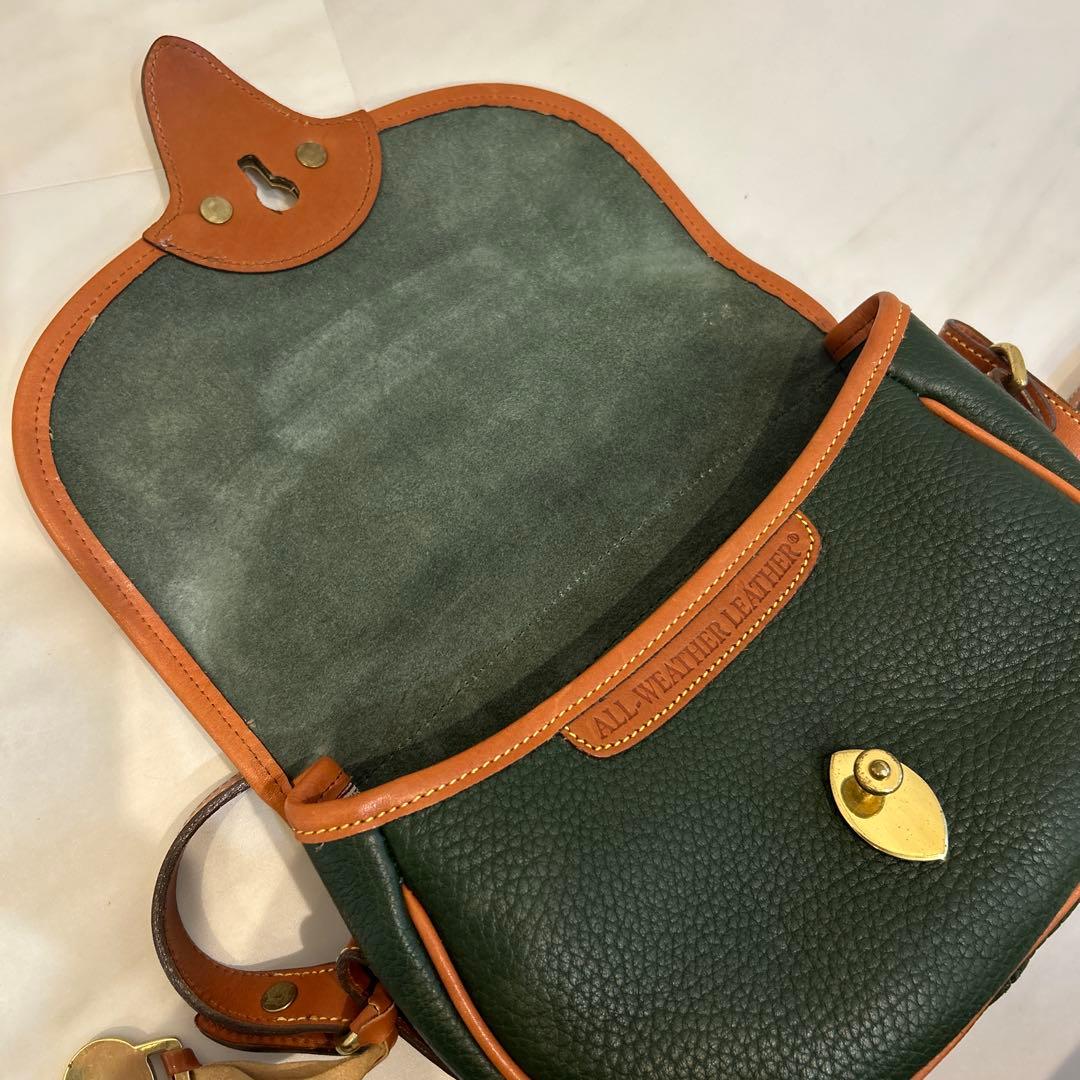 DOONEY&BOURKE USA製 レザーショルダーバッグ グリーン 美品