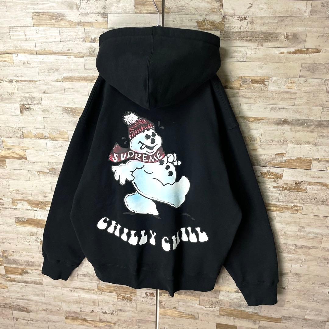 3307 U【極美品】シュプリーム☆スノーマン パーカー パーカー ブラック
