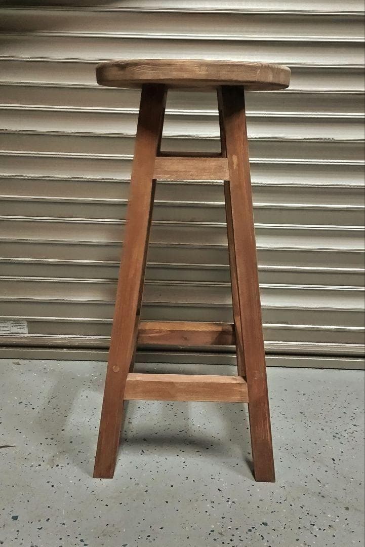 木製 丸イス スツール ハンドメイド 座面高61cm - メルカリ